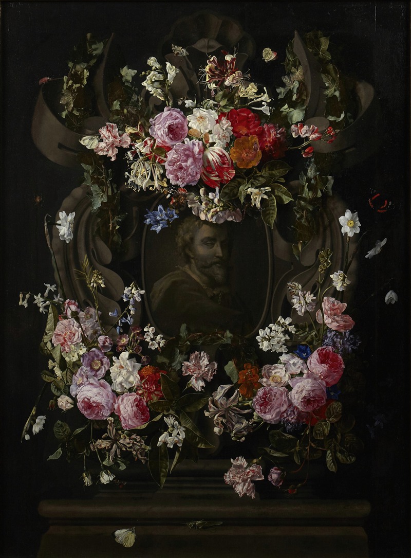 Carstian Luyckx - Cartouche with Flowers