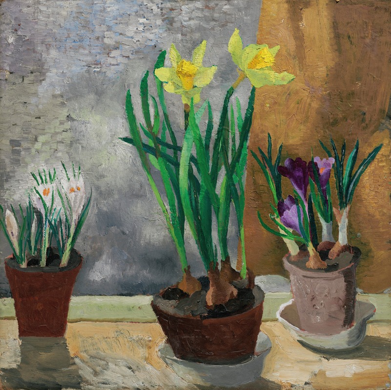 Christopher Wood - Crocuses and Daffodils in Pots