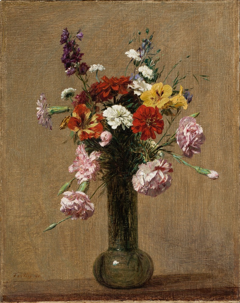 Henri Fantin-Latour - Fleurs diverses dans un vase