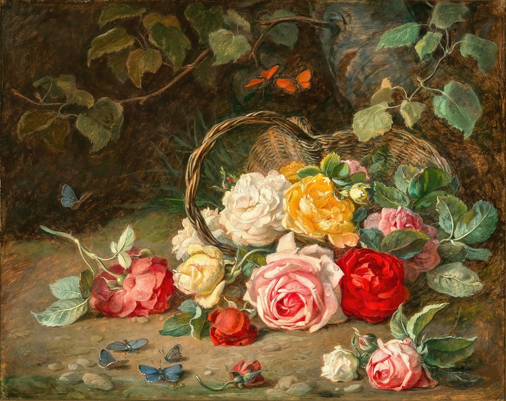 Josef Neugebauer - Roses in a Basket