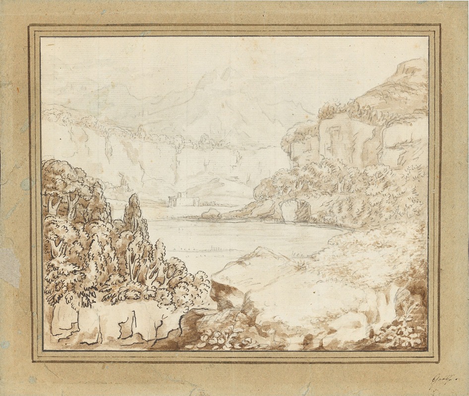 Johann Wolfgang Von Goethe - Mountain lake in southern landscape