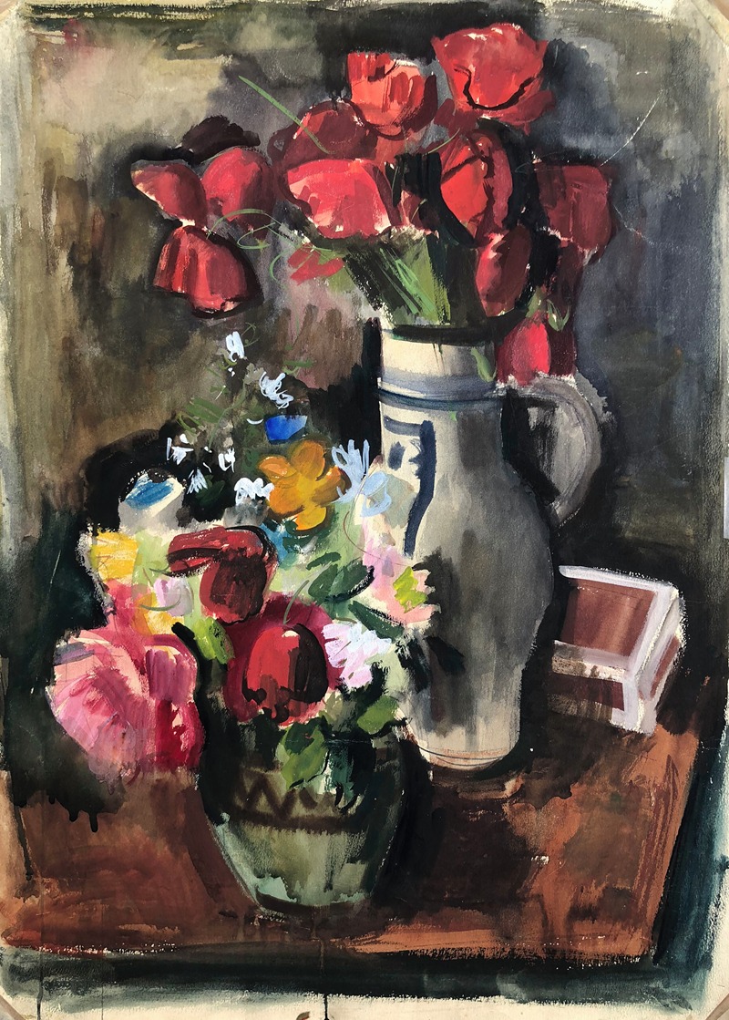 Otto Geigenberger - Blumensträuße am Tisch