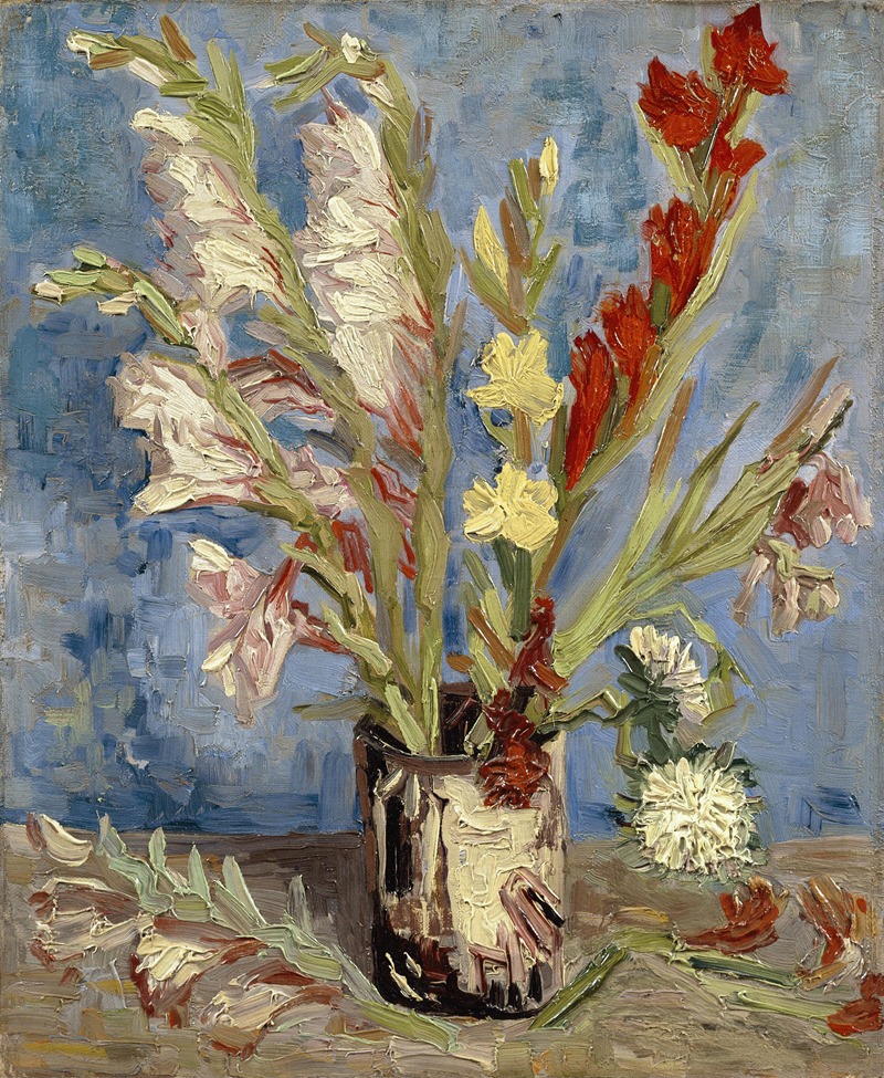 Vincent van Gogh - Vase with gladioli and China asters