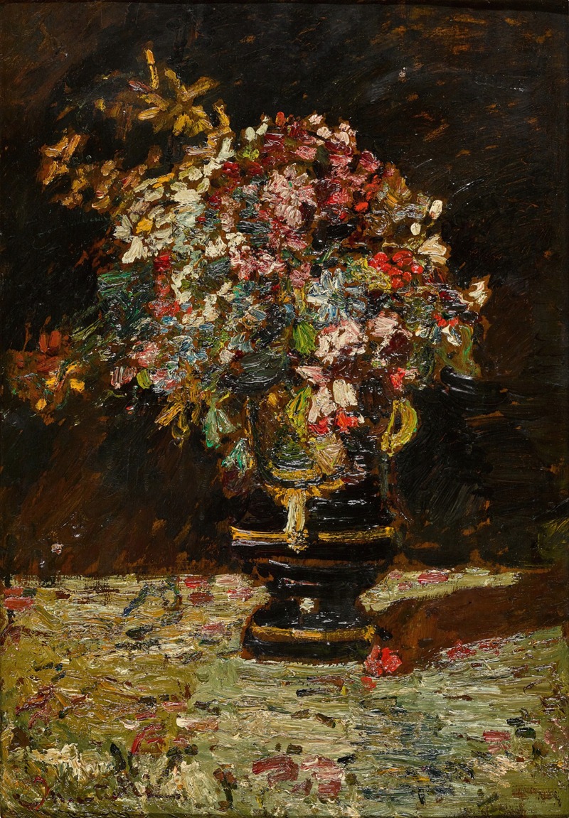 Adolphe Monticelli - Vase de fleurs