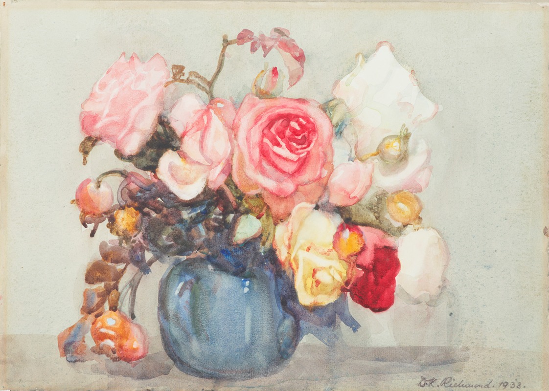 Dorothy Richmond - Roses and berries