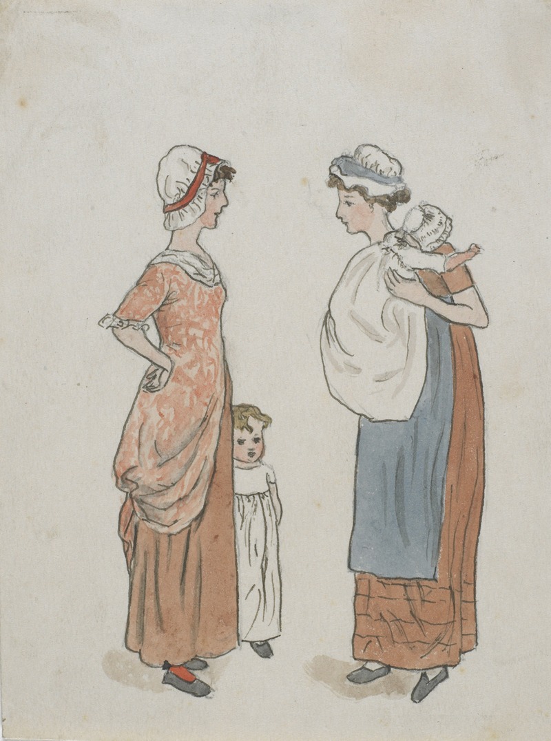 Kate Greenaway - Nursemaids with children