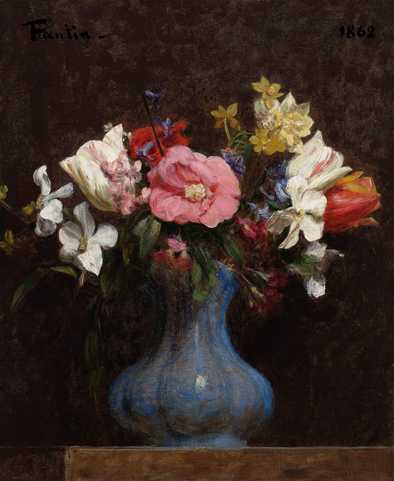 Henri Fantin-Latour - Fleurs, camélias et tulipes