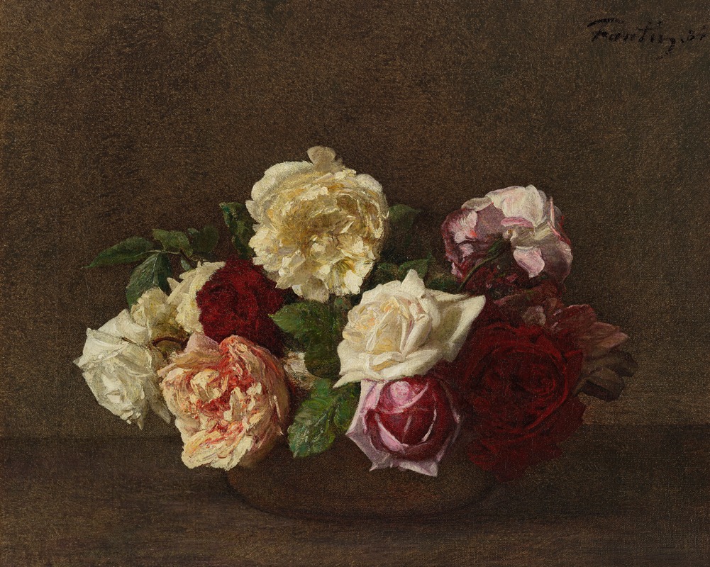 Henri Fantin-Latour - Roses dans une coupe