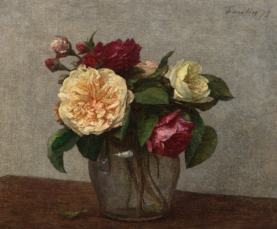 Henri Fantin-Latour - Roses jaunes et rouges