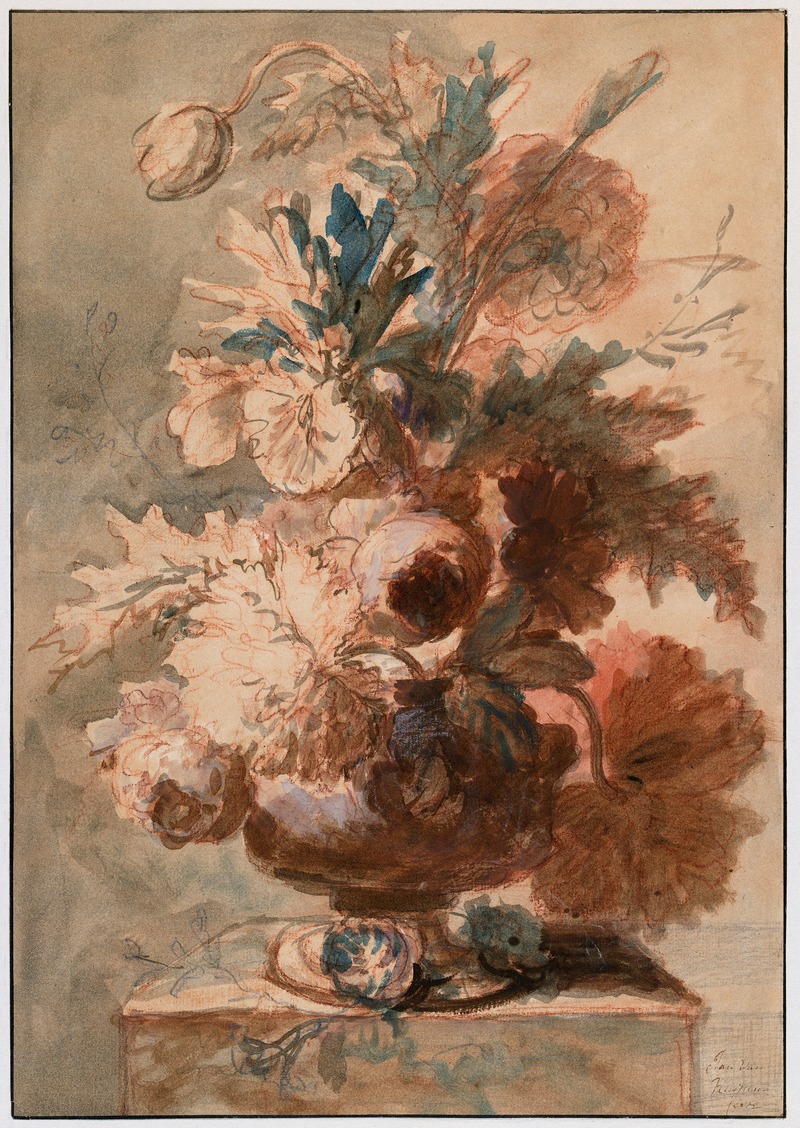 Jan van Huysum - A Vase of Flowers