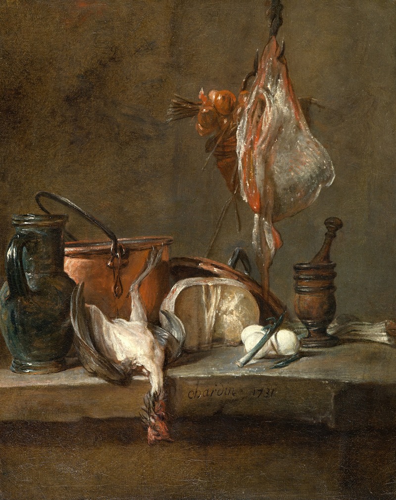 Jean Siméon Chardin - Still Life with Ray and Basket of Onions