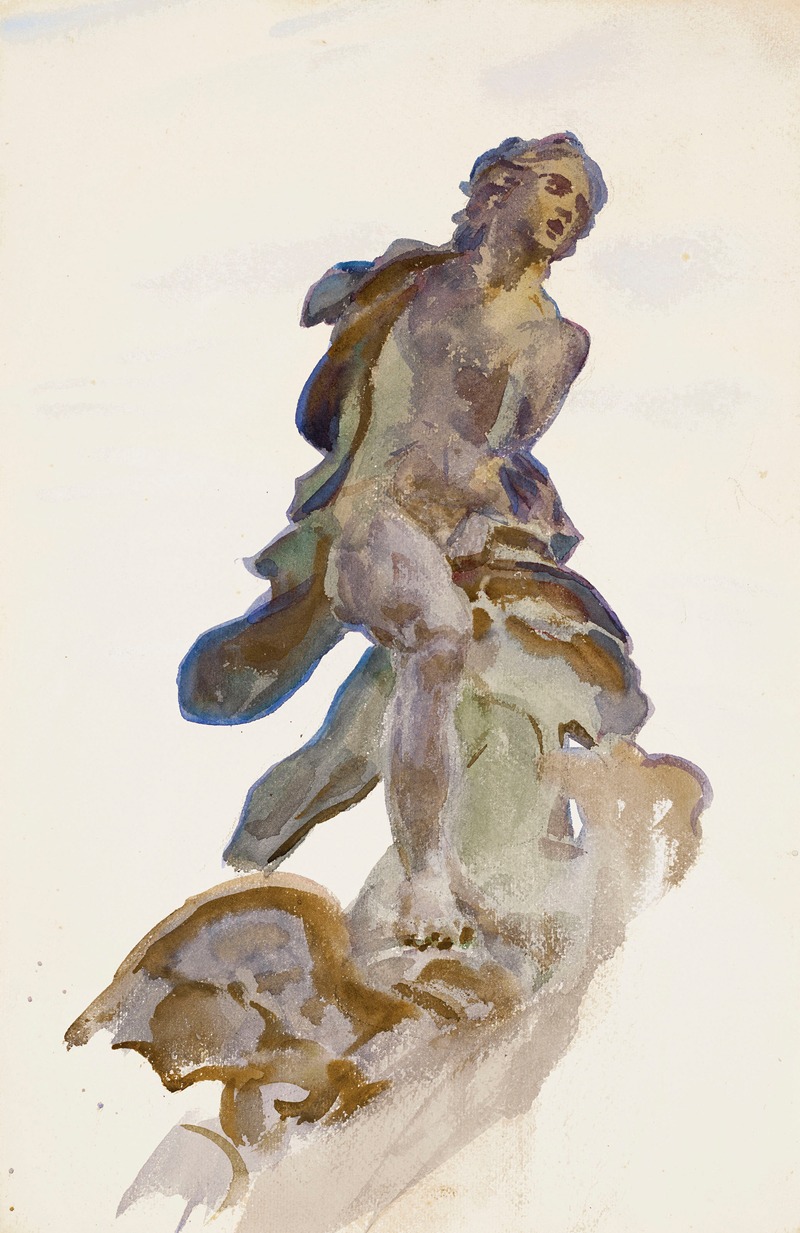 A Statue in Rome by John Singer Sargent