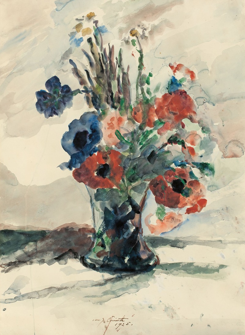 Lovis Corinth - Vase mit Blumen