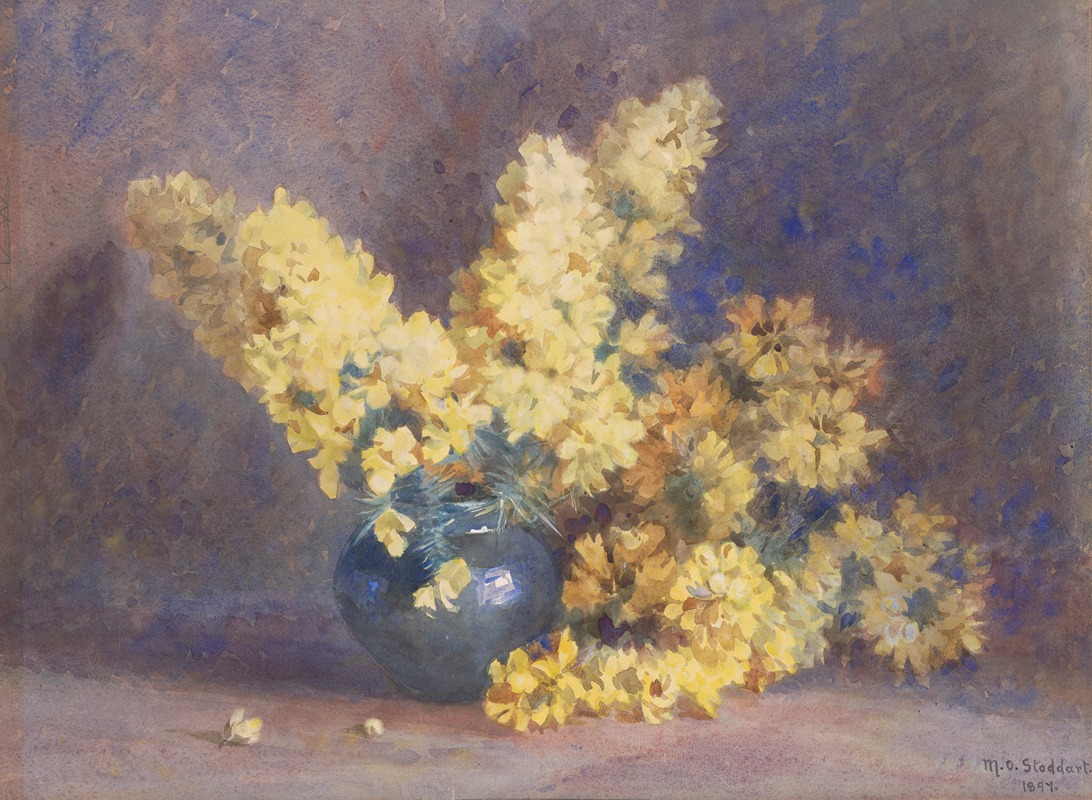 Margaret Stoddart - Yellow blossom and rosemary