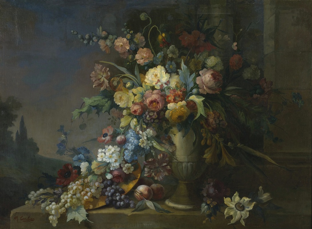 Max Carlier - Still Life with Flowers and Fruit
