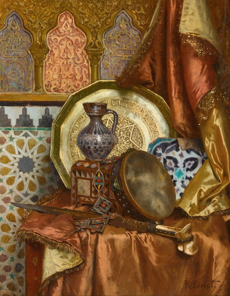 Rudolf Ernst - A Still life with Moroccan Objects