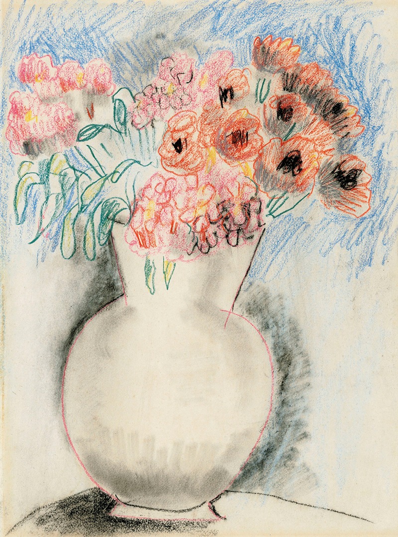 Christopher Wood - Pink Flowers in a Vase