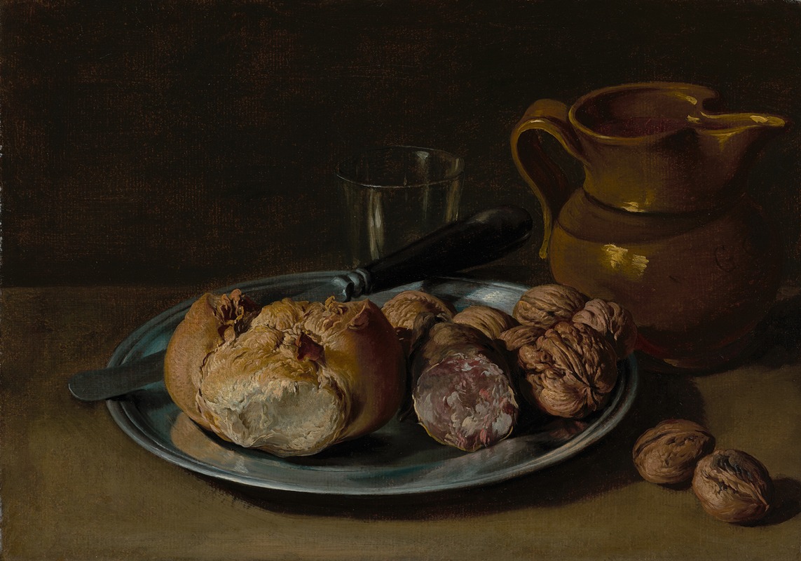 Giacomo Ceruti - Still Life with Bread, Salami, and Nuts