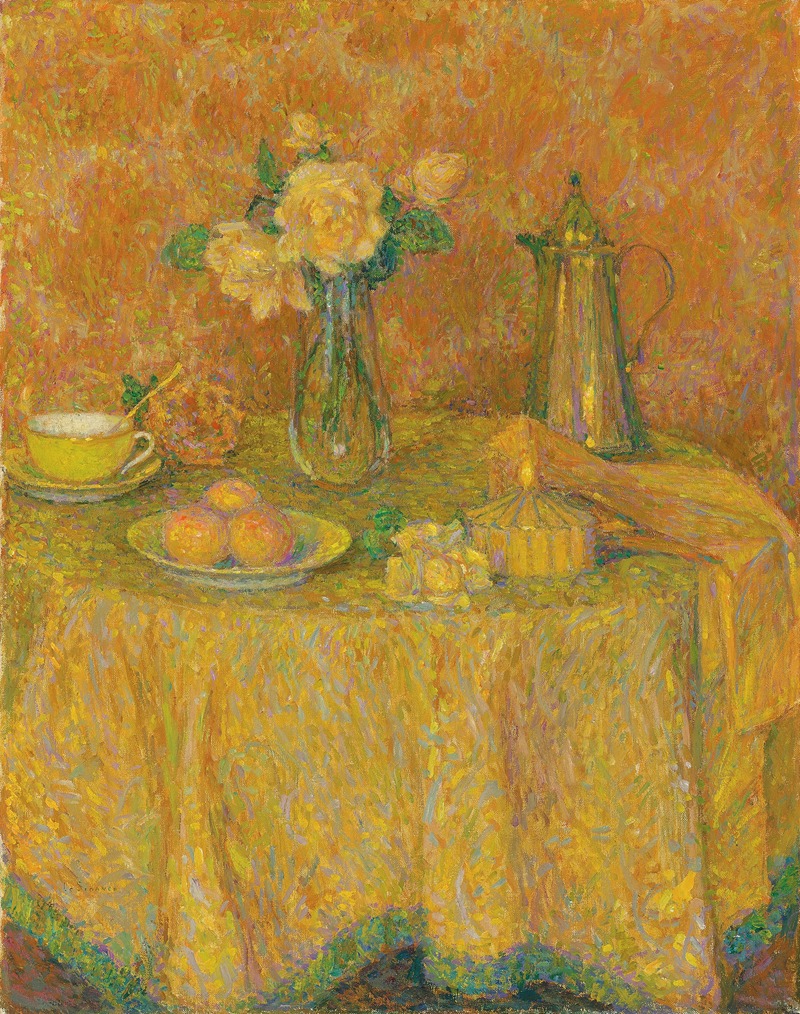 Henri Le Sidaner - La table, harmonie jaune