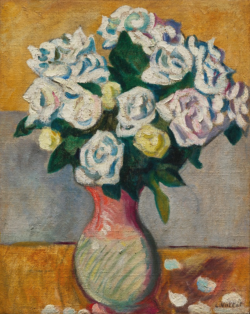Louis Valtat - Bouquet de roses blanches