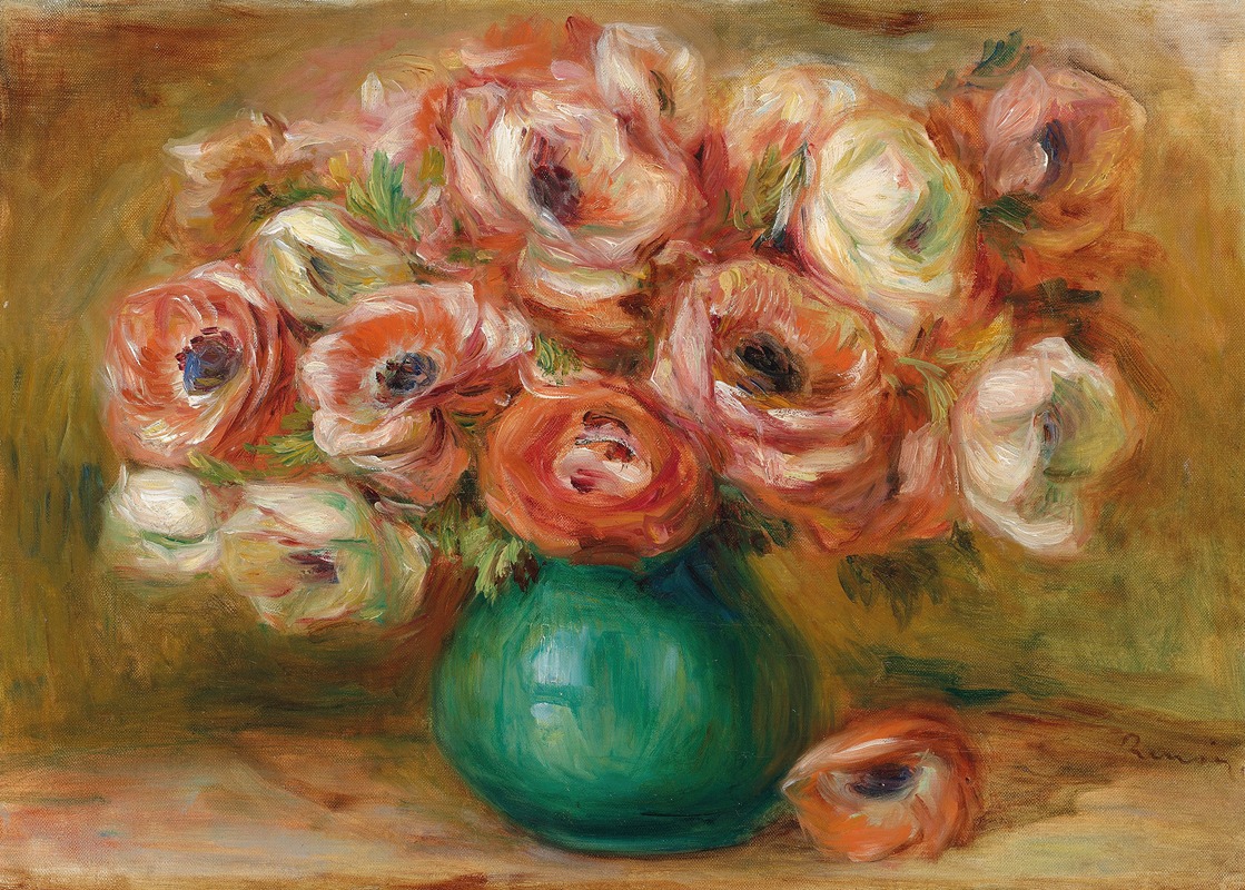 Pierre-Auguste Renoir - Vase d’anémones