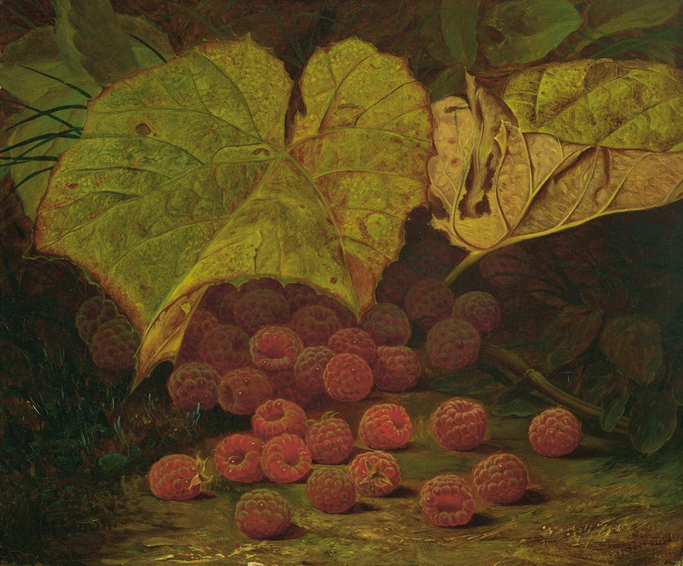 William Mason Brown - Raspberries Among the Leaves