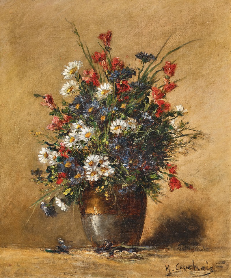 Eugène Henri Cauchois - A Bouquet of Field Flowers