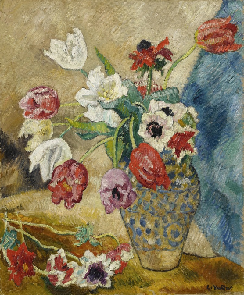 Tulipes et anemones by Louis Valtat - Artvee