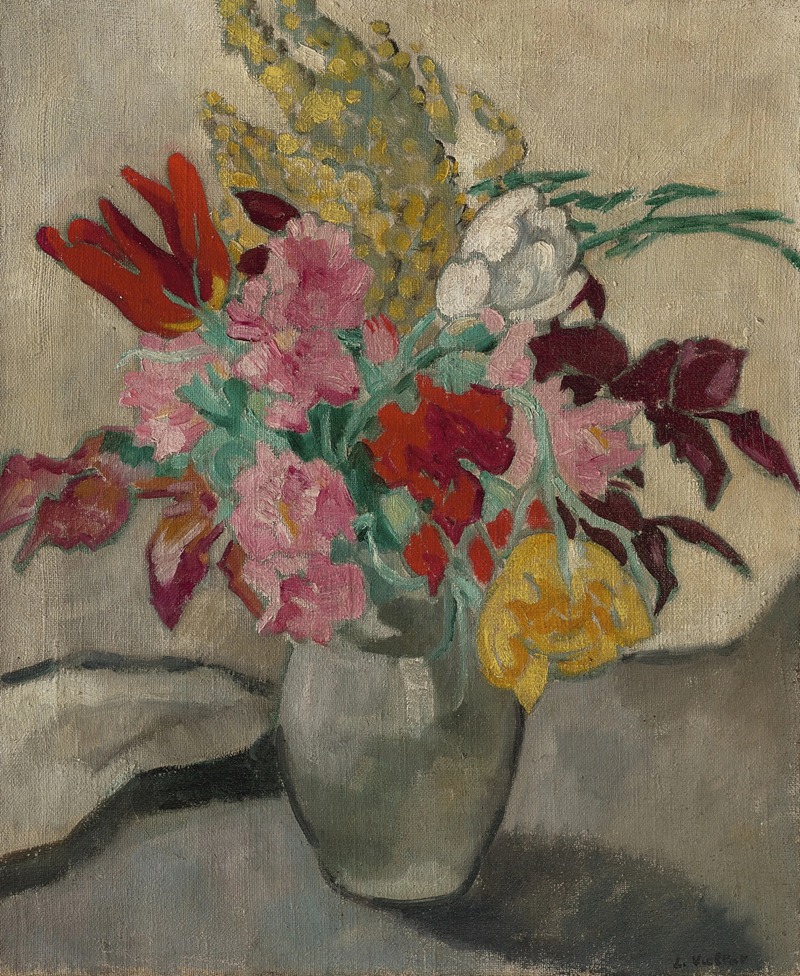 Louis Valtat - Vase avec bouquet de fleurs