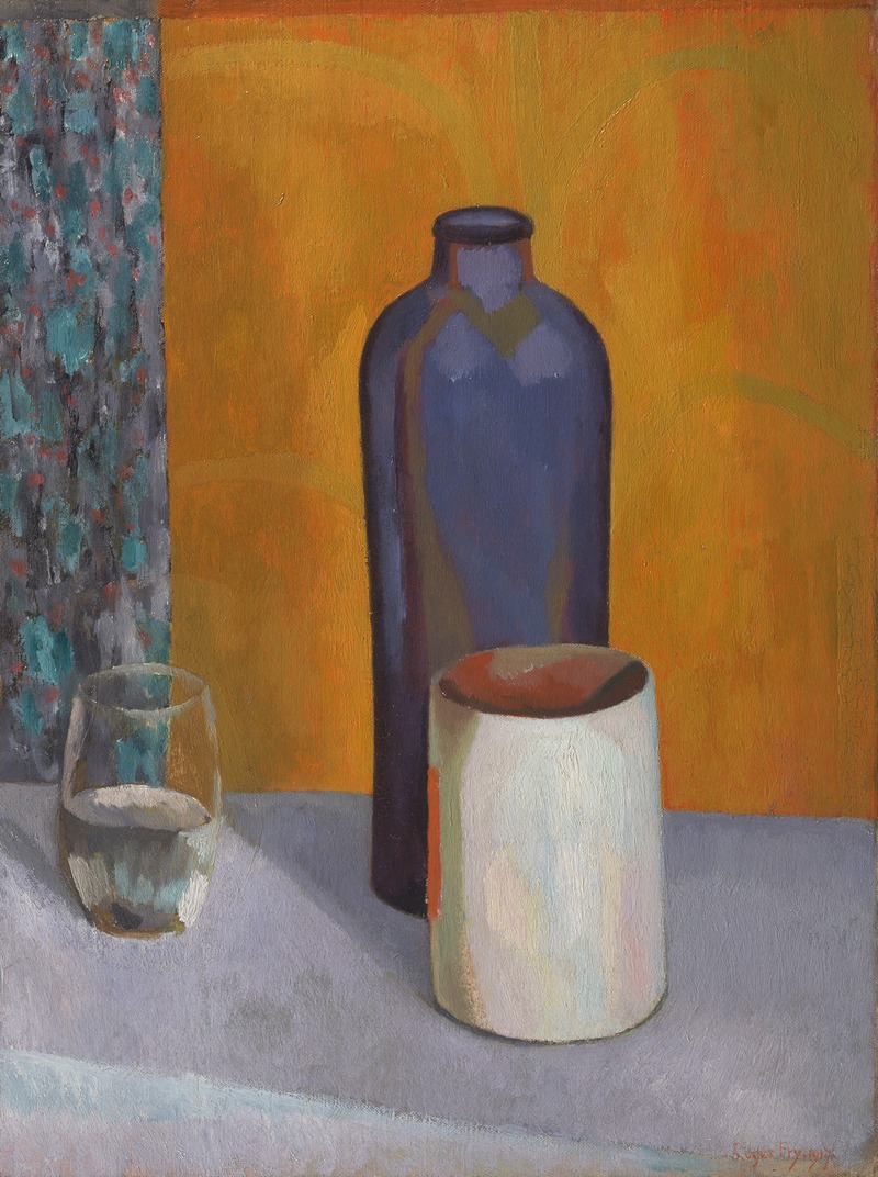 Roger Fry - Still life with blue bottle