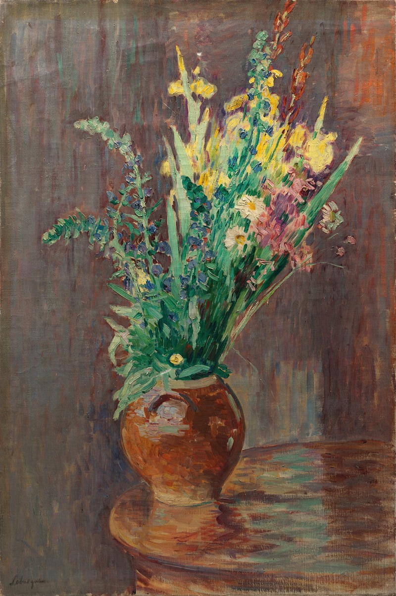 Henri Lebasque - Gerbe de fleurs dans un pot