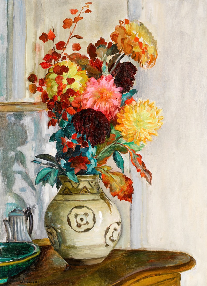 Henri Lebasque - Vase de Chrysantèmes