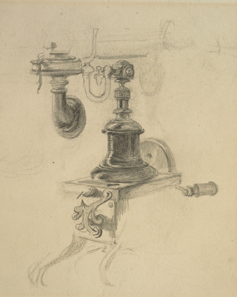 Petrus van der Velden - Untitled [study of a telephone]