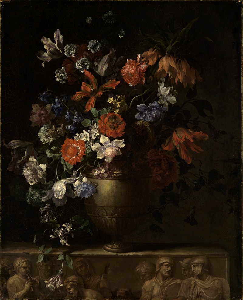 Jean-Baptiste Monnoyer - Blumenstillleben in Vase.