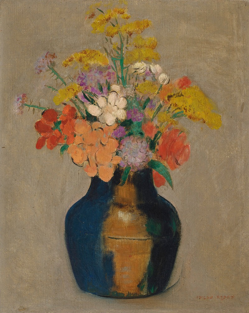 Odilon Redon - Bouquet de fleurs dans un vase