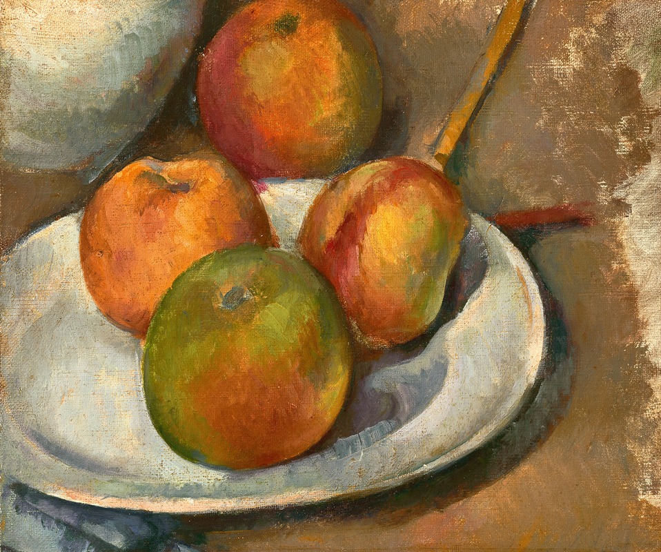 Paul Cézanne - Quatre pommes et un couteau