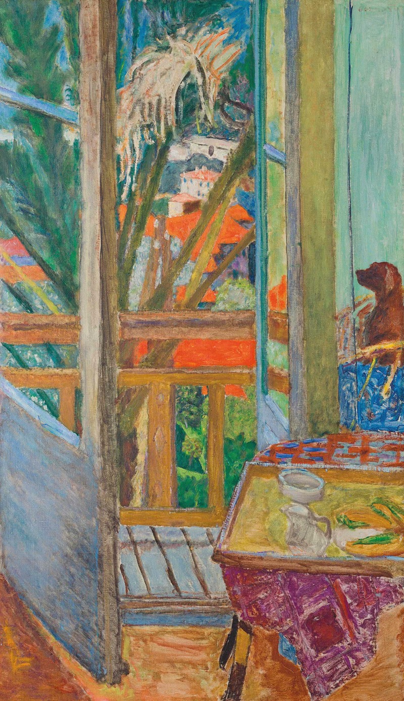 Pierre Bonnard - La porte-fenêtre avec chien