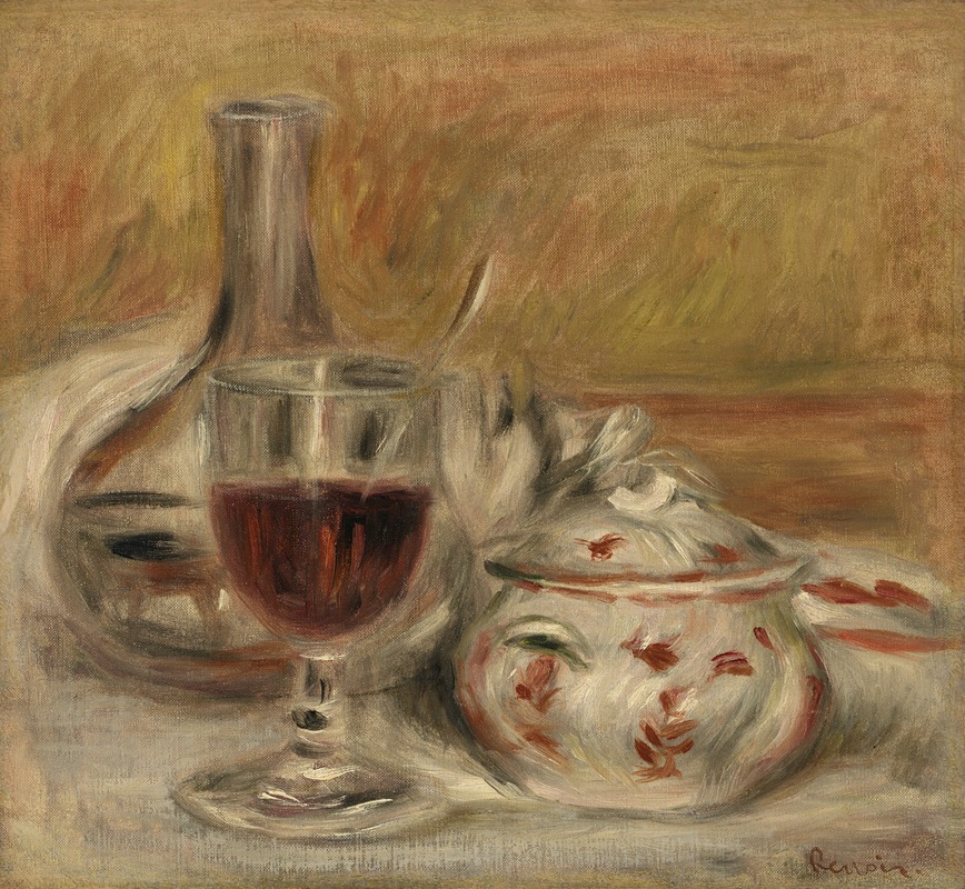 Pierre-Auguste Renoir - Carafe, verre et sucrier