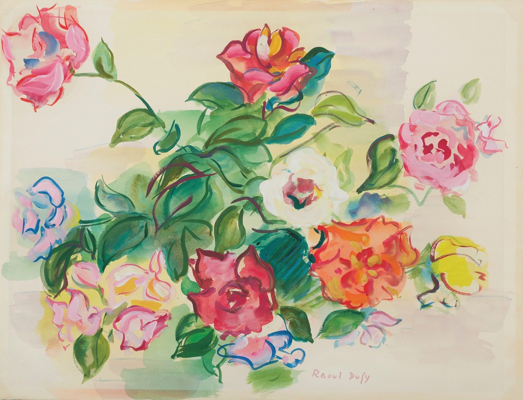Raoul Dufy - Bouquet de roses