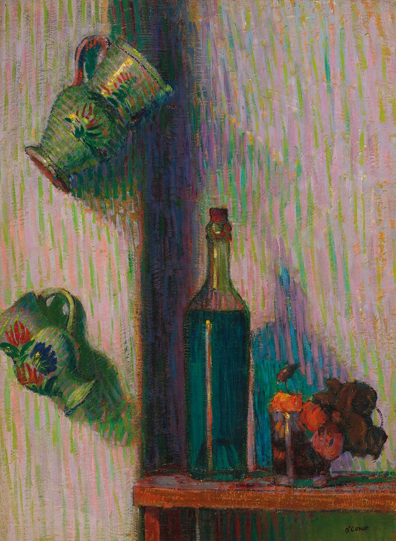 Roderic O'Conor - Flowers, bottle and two jugs