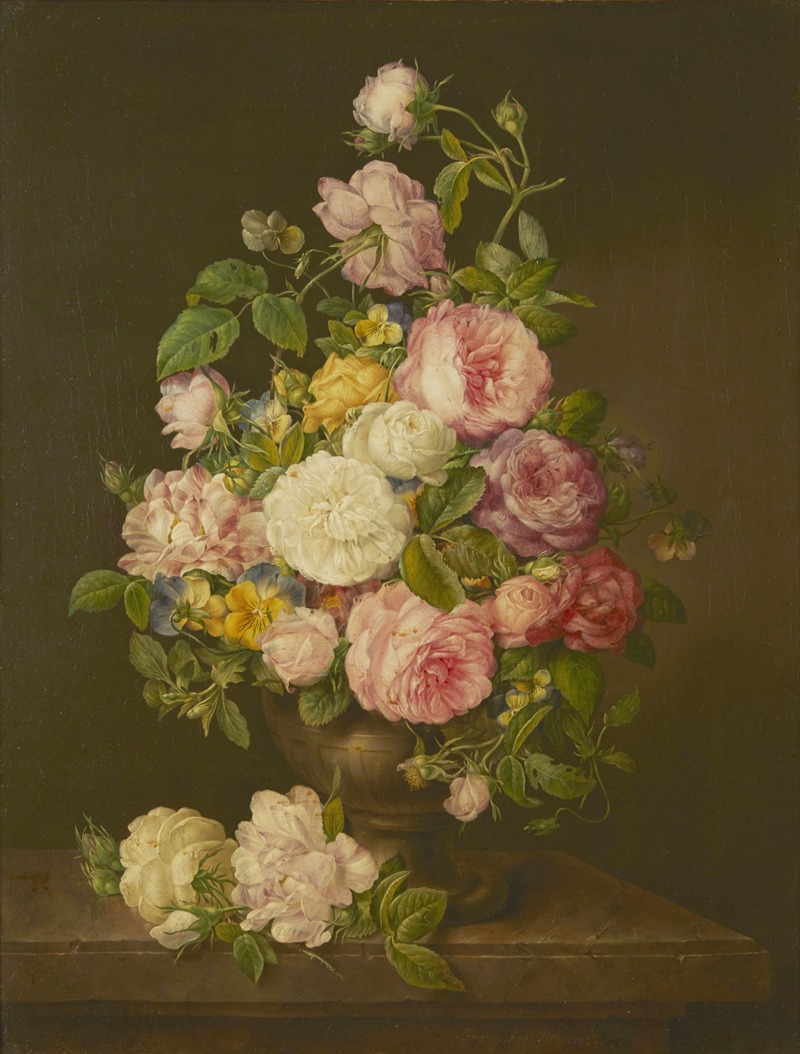 Franz Xavier Petter - A still life with flowers