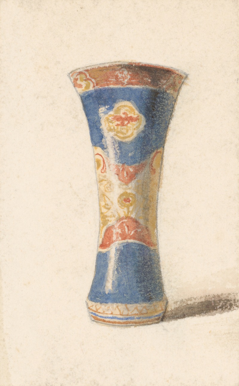 Friedrich Carl von Scheidlin - Painted Vase with Blue Base