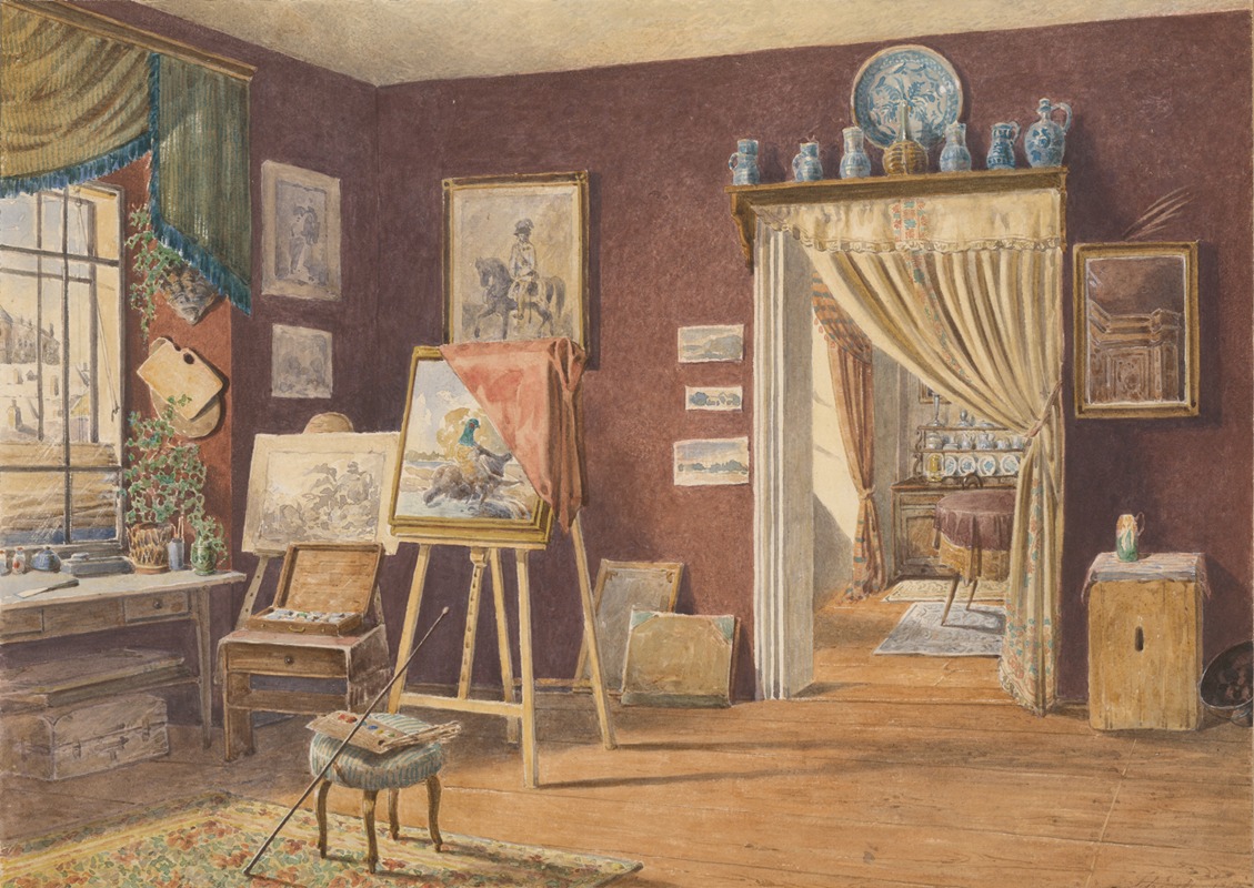 Friedrich Carl von Scheidlin - View of the Artist’s Atelier
