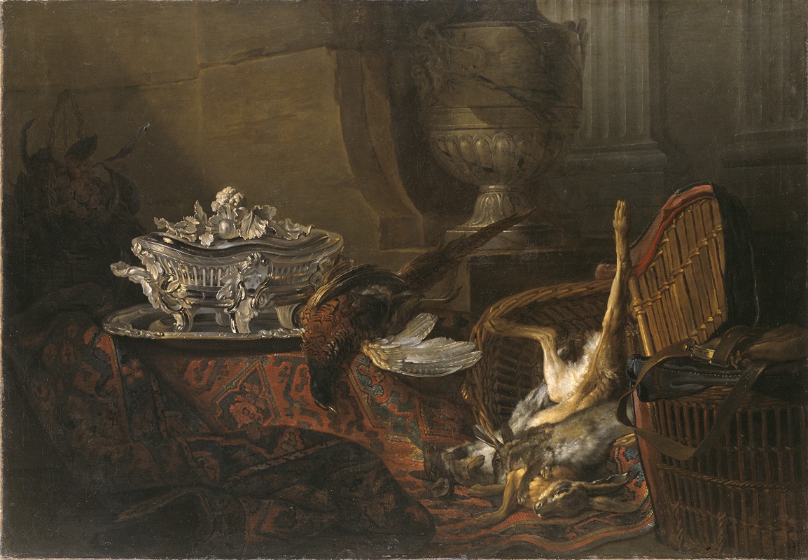 Jean-Baptiste Oudry - Still Life with Dead Game and a Silver Tureen on a Turkish Carpet