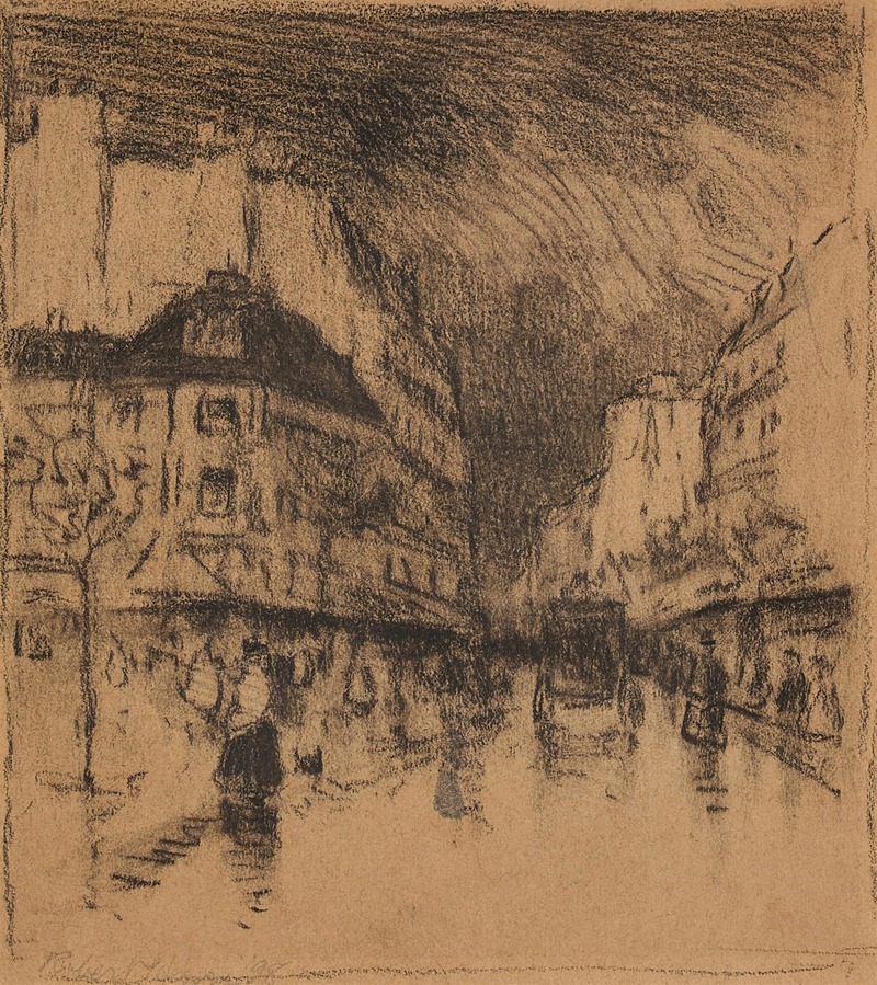 Robert Henri - Street Scene, Paris