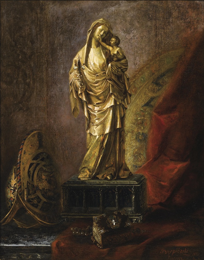 Lucien ou K.Lucjan Przepiorski - Vierge du Louvre du XIVe siècle