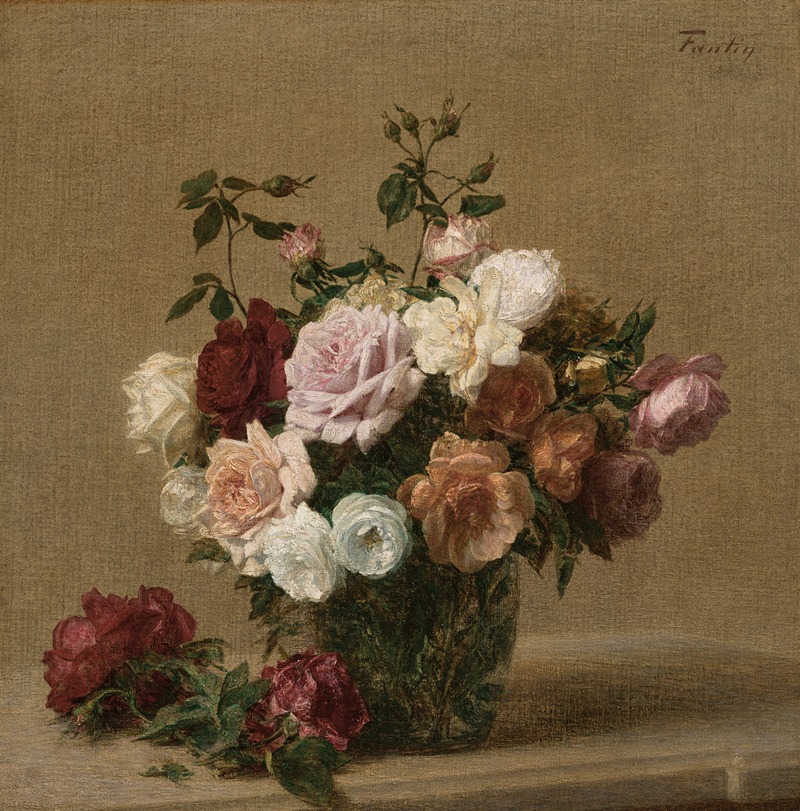 Henri Fantin-Latour - Roses dans une boule de verre