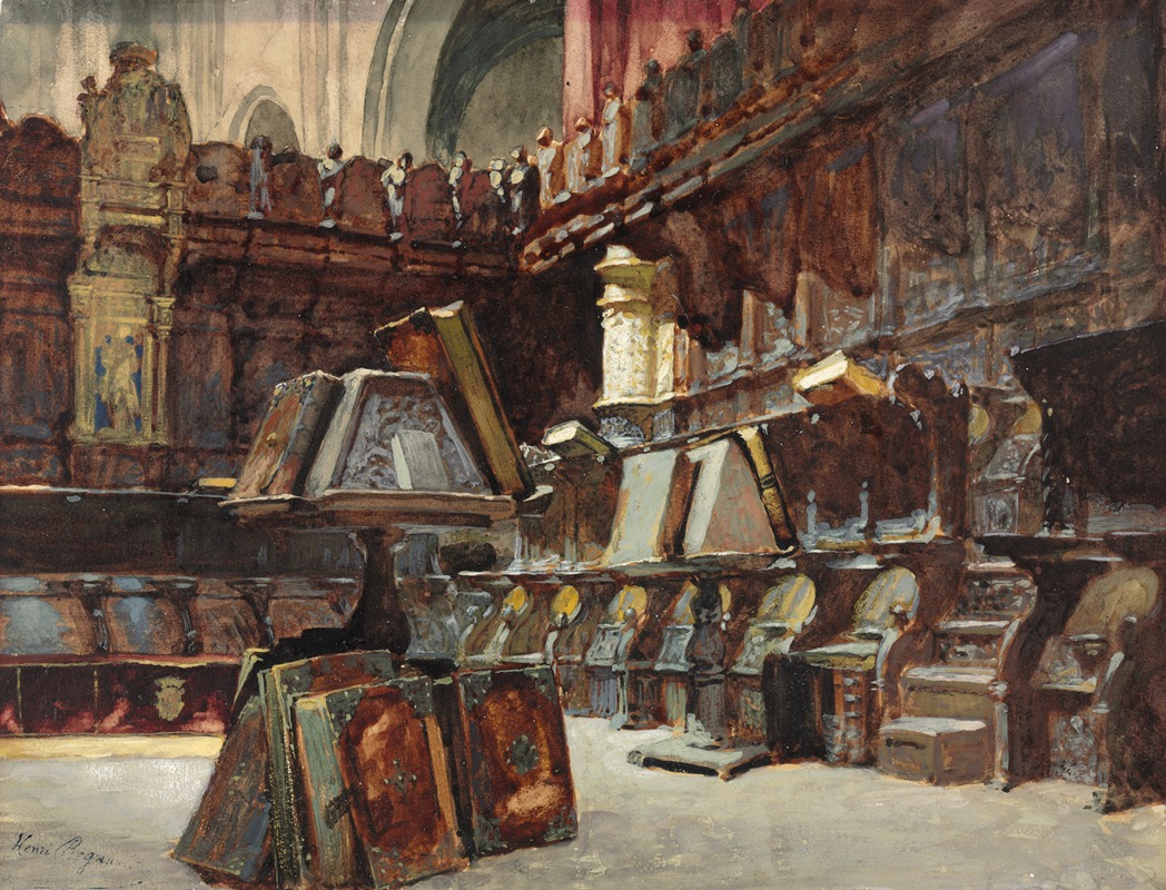 Henri Regnault - Choir Stalls in a Spanish Cathedral