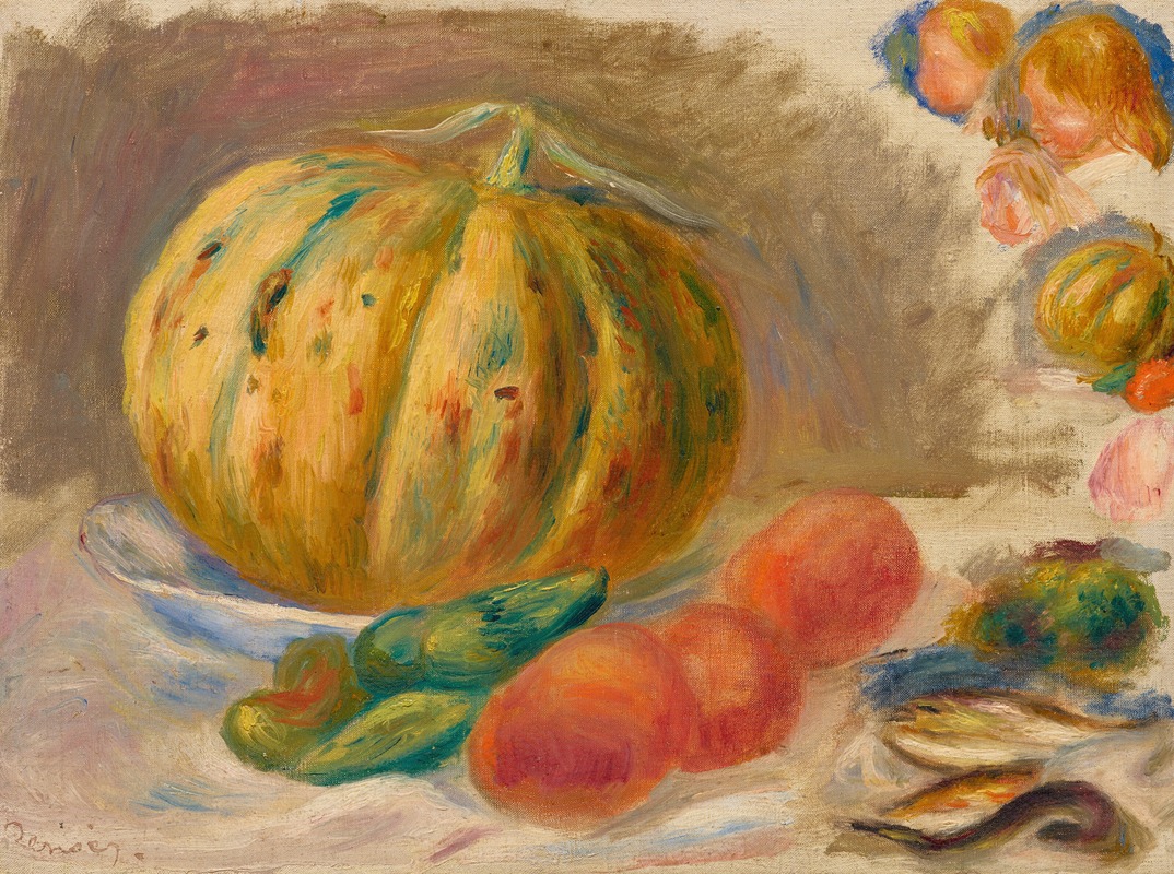 Pierre-Auguste Renoir - Composition aux melon et tomates