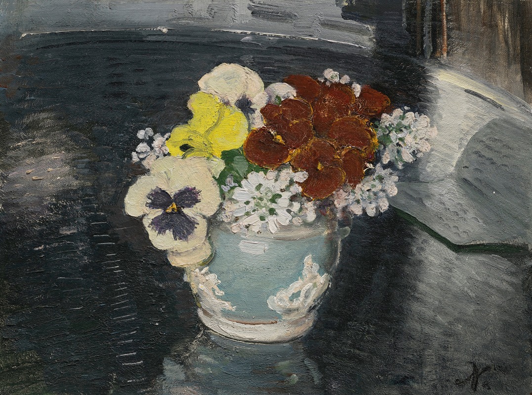 William Nicholson - Pansies and Other Flowers